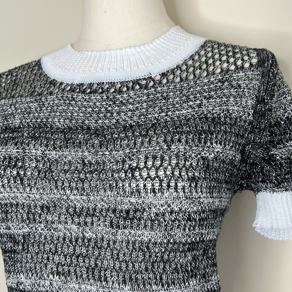 White + Warren Cotton Linen Two Toned T Shirt - Picture 3 of 9